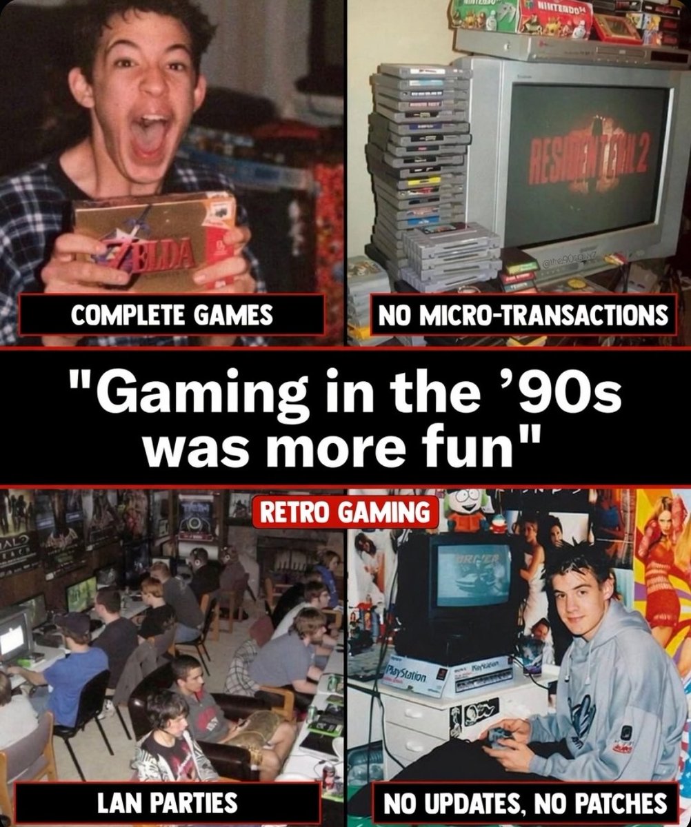 jnlgame's tweet photo. You just had to be there. Gaming in the ’90s was something special. 🎮 https://t.co/MIiIV5EaT9