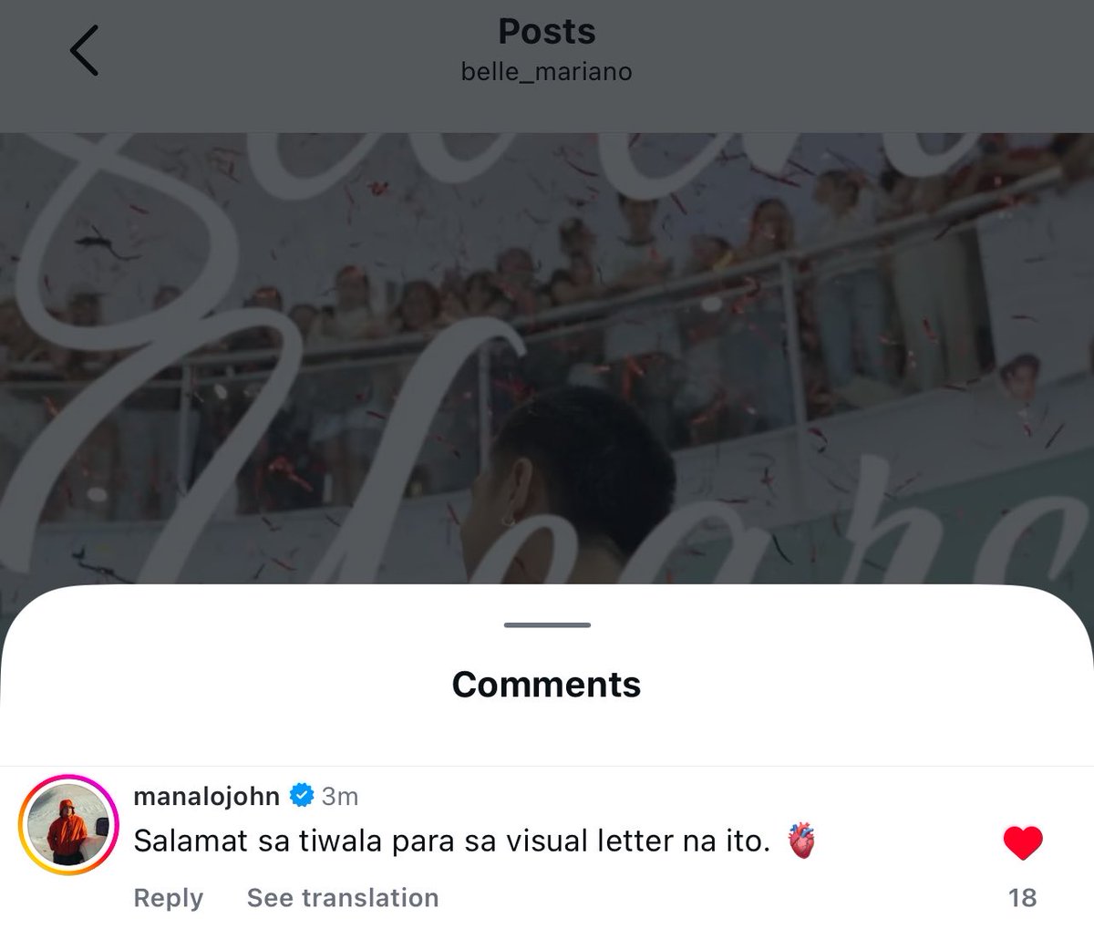 donbellechemy's tweet photo. sir john manalo’s comment 🥹 https://t.co/27f57CacoA