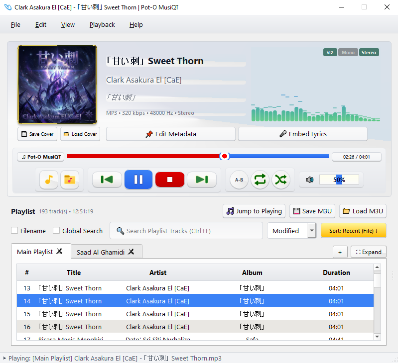 ClarkAsakuraEl's tweet photo. **UPDATE** Pot-O MusiQT version 2.7.5

This version was different from previous version. This version using BASS library as the main audio playback engine. That's why, the video playback capability were deprecated in this version.

For more, check: https://t.co/ljGlZZFFxQ https://t.co/RRSkSPUYTs