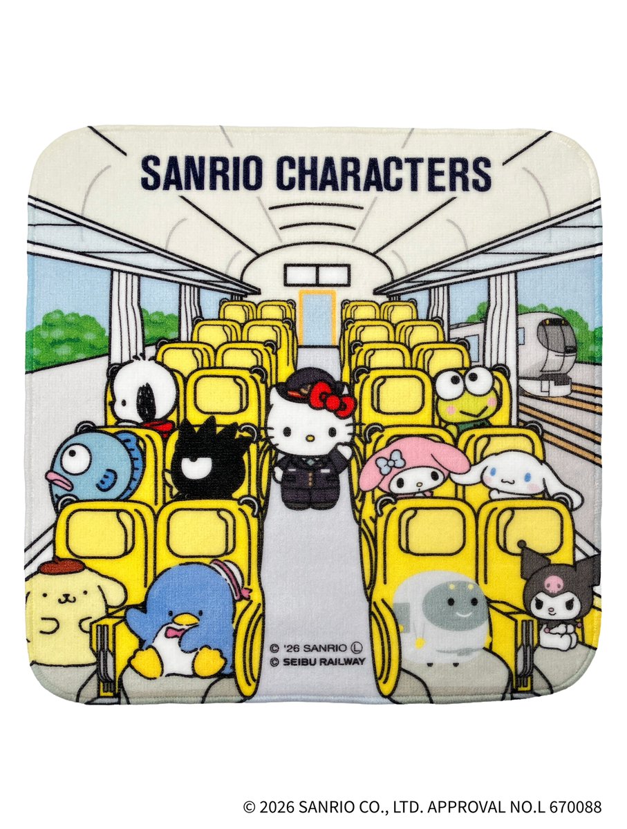 convenichecker's tweet photo. 「サンリオキャラクターズ×西武鉄道」コラボグッズがトモニーで7月9日店頭発売、キティちゃん達が可愛い車掌さん姿で登場! 『ステッカー』『キーホルダー』『ミニタオル』が展開 https://t.co/F4DuUnBOkM 

#サンリオキャラクターズ #西武鉄道 #鉄道 ＃TOMONY

【サンリオキャラと車両の組み合わせ】
●NEW RED ARROW×ハローキティ
●2000系×ポムポムプリン
●30000系×シナモロール
●Laview×クロミ
●6000系×ハンギョドン
●8000系×ポチャッコ