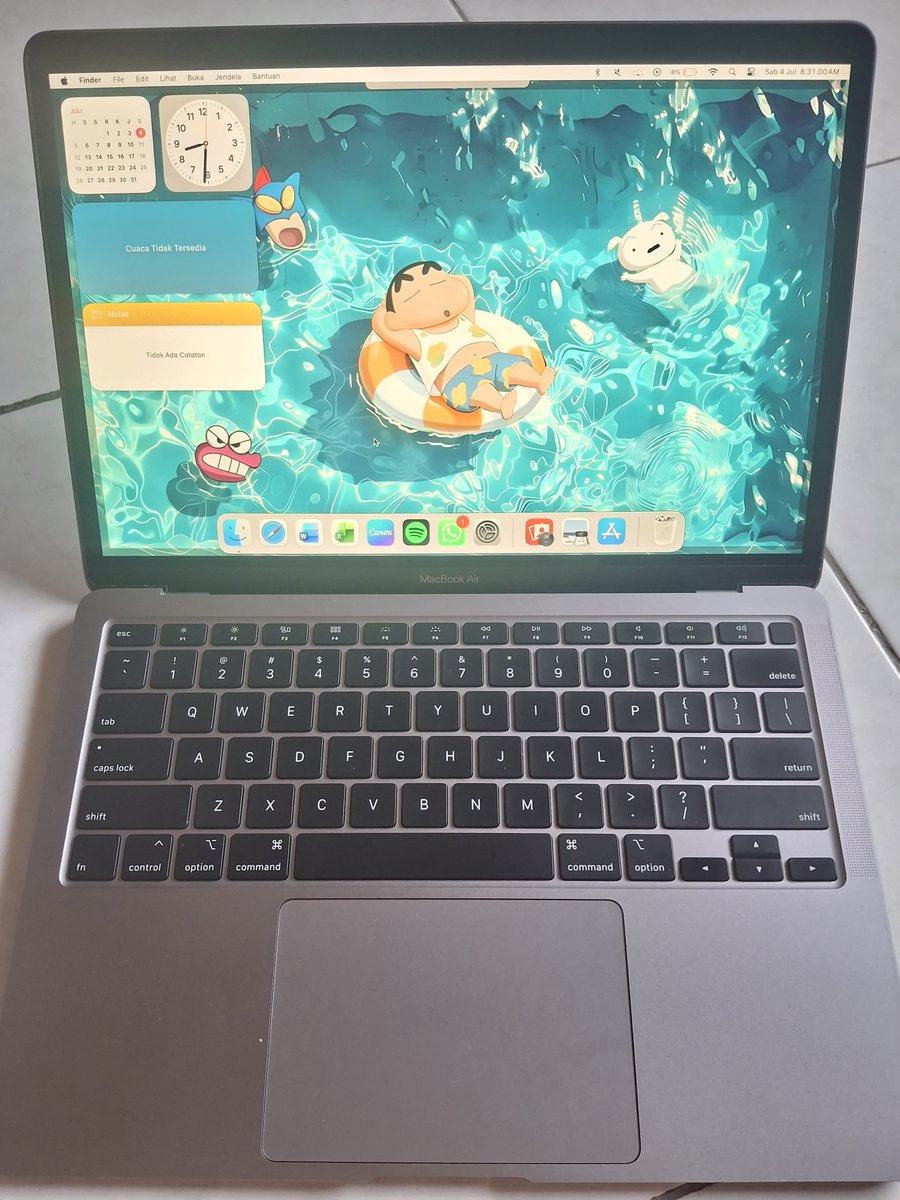 cystamlne's tweet photo. @bubbleminnz @vizavvy kakk, aku juga jual Macbook Air 2020 i3 8/256gb, bh 97%, mulusss, pemakaian pribadi &amp; normal, Harga 6,2jt bisa negoo -free charger yaa

utk foto kelengkapannya bisa dm kaa https://t.co/TdV1UWNEuA