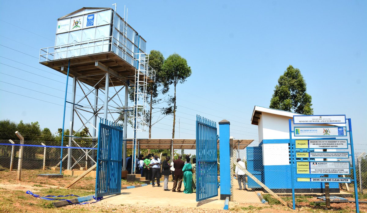 UNDPUganda's tweet photo. In Ntungamo District, @UNDPUganda, together with @nbiweb, with support from @theGEF, commissioned and handed over a pilot Managed Aquifer Recharge (MAR) water system to @min_waterUg.

This nature-based solution captures excess rainwater during wet seasons and stores it underground for use during dry periods, improving water security, strengthening climate resilience, and supporting more sustainable livelihoods for communities.

#SDG6