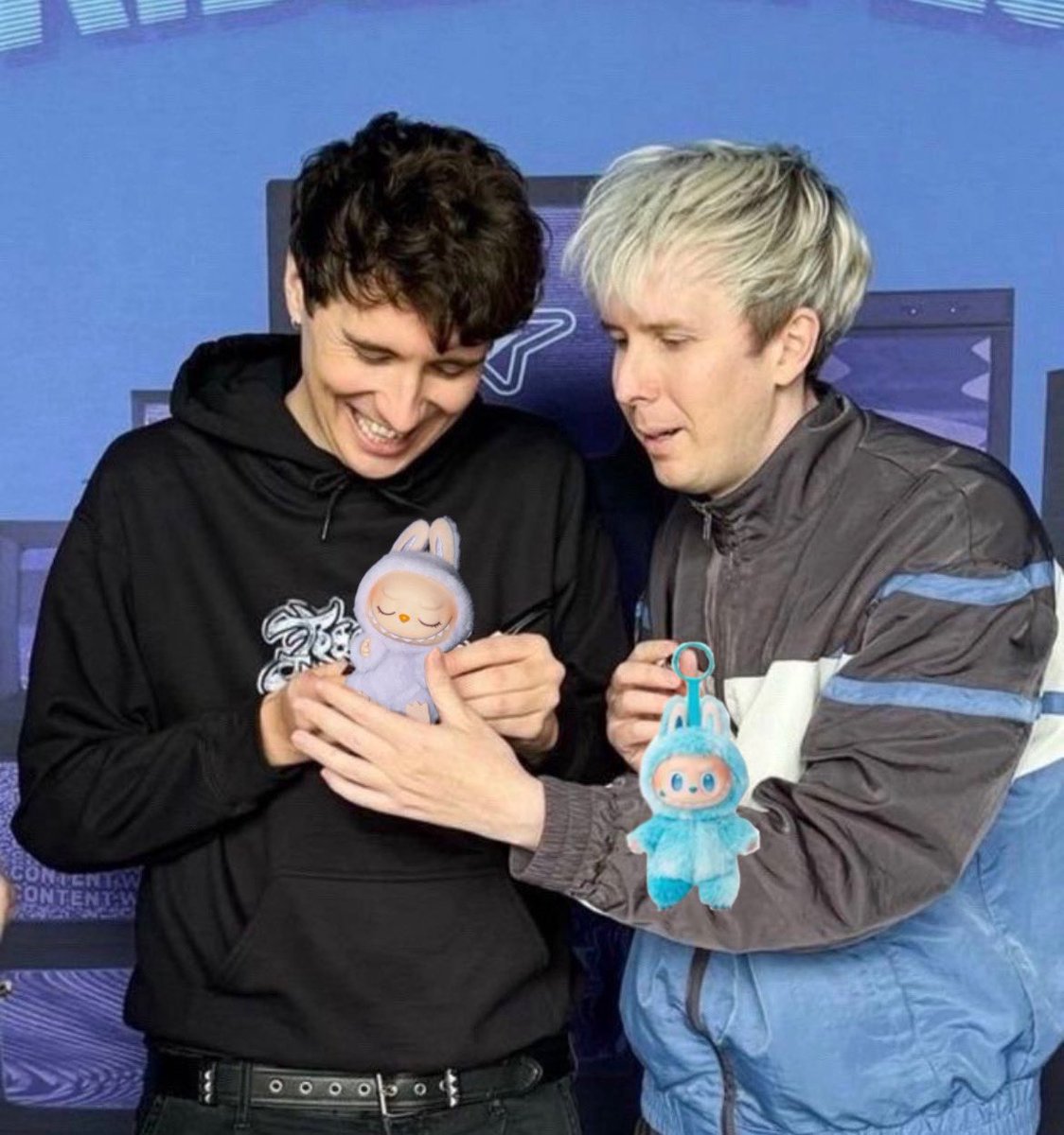 titwigs's tweet photo. Cannot wait to force Dan and Phil to pose with my labubu’s https://t.co/muyihgn4X3