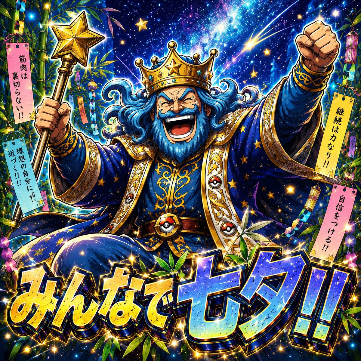 king_oripa01's tweet photo. 👑キングオリパ プレ企画👑
七夕前ににキング降臨🎋

本日、どこかで
500pt〜10,000ptをランダム配布します🎉

突然あなたに
ポイントが降ってくるかも…🔥

✅参加条件
・この投稿をリポスト
・引用元もリポスト
・アカウントフォロー

さらに本日課金してくれた方は
当選確率UP🚀

新規様も常連様も参加OK！
課金スクショもお待ちしてまする🫠