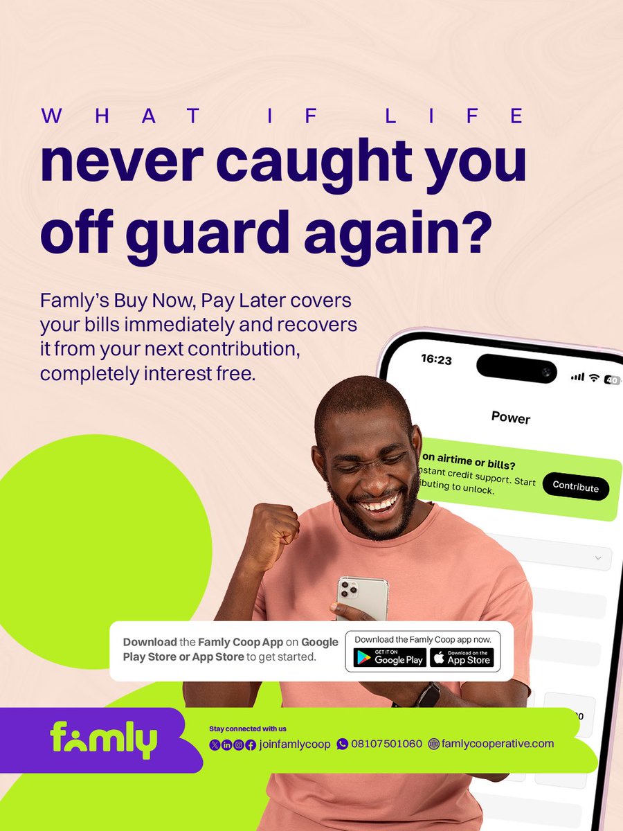 joinfamlycoop's tweet photo. Life doesn't always wait for payday.

That's why Famly's Buy Now Pay Later feature
exists — to help you handle essential expenses
when they matter most, without the stress of
interest charges.

Because life is easier when you have support.
Don't do life alone. Join the Famly https://t.co/41Kds94Bmj