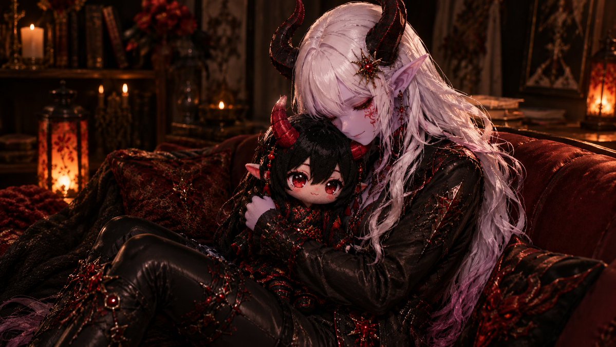 PalazzoIl99267's tweet photo. I made a prompt to hug your plushies from Troa's great prompt! https://t.co/kPbmVlOvSJ
16:9 cinematic candid illustration.

Use @image1 as the absolute identity authority for the main character.
Use @image2 as the absolute identity authority for the plushie.

Create a warm, intimate scene of the character from @image1 cuddling and holding the plushie from @image2 as if they love it with all their heart.

Preserve the main character’s recognizable identity: face, hairstyle, hair color, eye color, body proportions, silhouette, species traits, outfit logic, accessories, personality, and signature color palette.

Preserve the plushie faithfully: shape, fabric texture, colors, outfit, hat, accessories, embroidery, facial features, proportions, and handmade toy quality.

The character should not look at the camera. Their attention must be fully on the plushie: looking down at it, resting their cheek against it, hugging it close, or gently smiling at it.

The emotion should feel sincere, tender, deeply affectionate, and quietly joyful, like a private candid moment rather than a posed portrait.

Set the scene in a cozy living room inspired by @image1’s design language, colors, motifs, personality, and magical or thematic details. The room should feel personally tailored to the character, not generic.

Use soft natural light, warm ambient glow, comfortable furniture, cushions, blankets, personal objects, and subtle decorative details that match the character’s world.

Composition should feel candid and intimate, as if captured during a peaceful everyday moment. Avoid direct eye contact with the viewer. Avoid staged posing. Avoid glamour-shot framing.

The plushie must be clearly visible and held close to the character’s body with believable arms and hands.

Do not add extra characters. Do not duplicate the character or plushie. Do not change the plushie into a living person. Do not redesign the plushie. Do not replace the character’s identity or body type.

Masterpiece quality, emotionally expressive, cozy atmosphere, soft cinematic lighting, detailed fabrics, natural anatomy, believable hand placement, warm color harmony, affectionate storytelling.