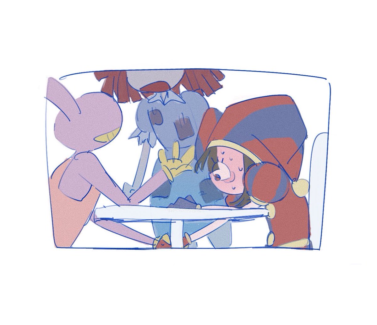 e5l___'s tweet photo. 🐰🤡  #funnybunny  #jaxxpomni https://t.co/YBsydtkyiM