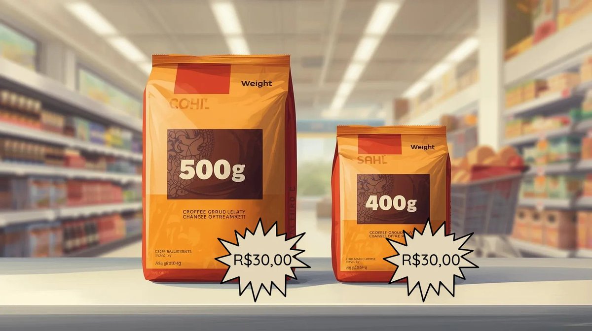 reportersalles's tweet photo. Você já reparou na reduflação nas suas idas ao supermercado? Talvez não tenha notado nos rótulos, mas o seu bolso já sentiu — e muito.

O arroz que antes vinha com 5 kg agora aparece em pacotes de 4,5 kg. O óleo de cozinha deixou de ter 1 litro e passou para 900 ml. O café e o leite em pó também estão perderando gramas a cada nova embalagem, e até o papel higiênico encolheu nos metros de cada rolo.

Ou seja: para alimentar sua família com a mesma quantidade de antes, você vai precisar comprar mais embalagens.

O preço continua igual ou maior, mas o produto vai sumindo pouco a pouco. E, para a alegria do regime lulista, essa verdadeira sacanagem não aparece plenamente nos índices oficiais de inflação.

Enquanto a inflação tradicional mostra apenas os dados nominais, a reduflação e a qualiflação corroem o seu bolso de forma quase invisível. Essa erosão não surge no IPCA como aumento de preço, porque o valor na etiqueta pode permanecer estável. Mas o que há, na prática, é perda real de poder de compra.