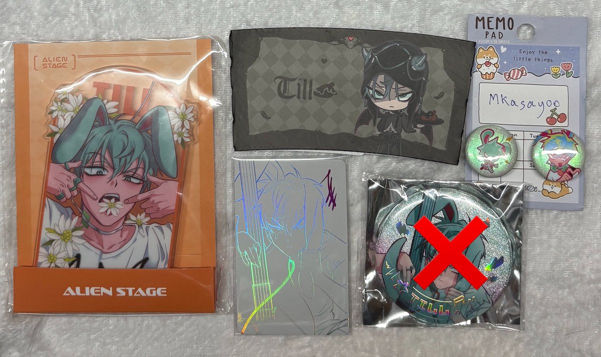 MKasayoo's tweet photo. {พร้อมส่ง} รับผ่อน/มัดจำ
สแตนดี้อคิลิกทิล 399.-
การ์ด 70.-
เข็มกลัดจิ๋ว 68.-
ปลอกใส่แก้ว 190.-
#ตลาดนัดalienstage #ตลาดนัดเวทีเอเลี่ยน #ตลาดนัดเอเลี่ยนสเตจ #ตลาดนัดalnst #ตลาดนัดรวมด้อม https://t.co/c1dFagA2aO