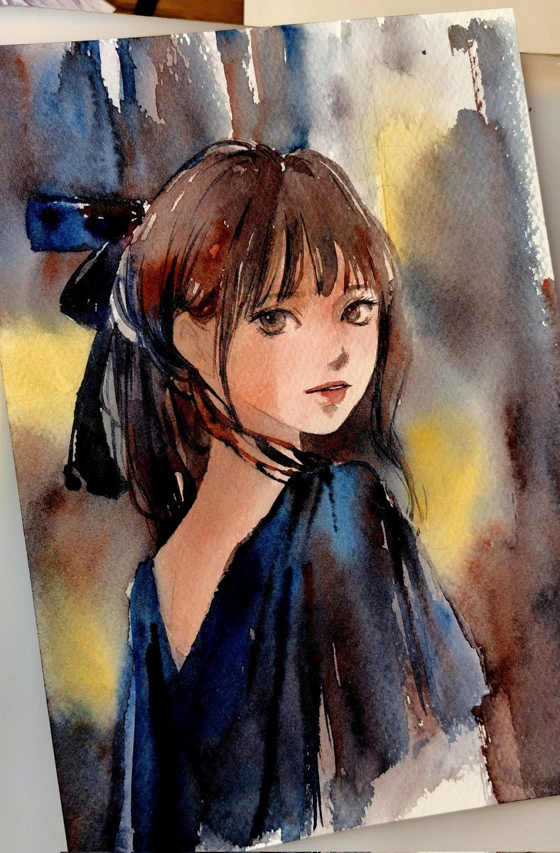 夜の途中で待ってる ホワイトアイビスSMサイズ。 で初めて(たぶん)描き