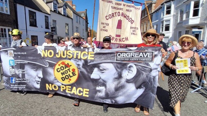 orgreavejustice's tweet photo. Less than a week to go until the fantastic 140th @DurhamGala #TheBigMeeting We’ll be marching as usual with our banner and selling our new t-shirts with #LGSM in the marquee. Looking forward to seeing you there. Please come and say hello. 

https://t.co/acJpOt4VXf https://t.co/092Z7TC3Kb