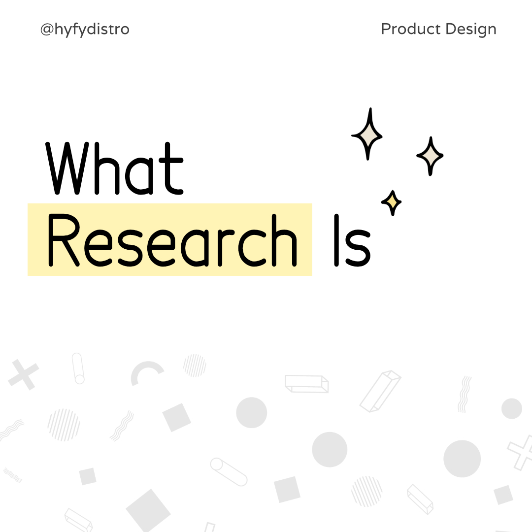 hyfydistro's tweet photo. What Research is

#productdesign #uxdesign #uxresearcher https://t.co/gFHmTRIy2s