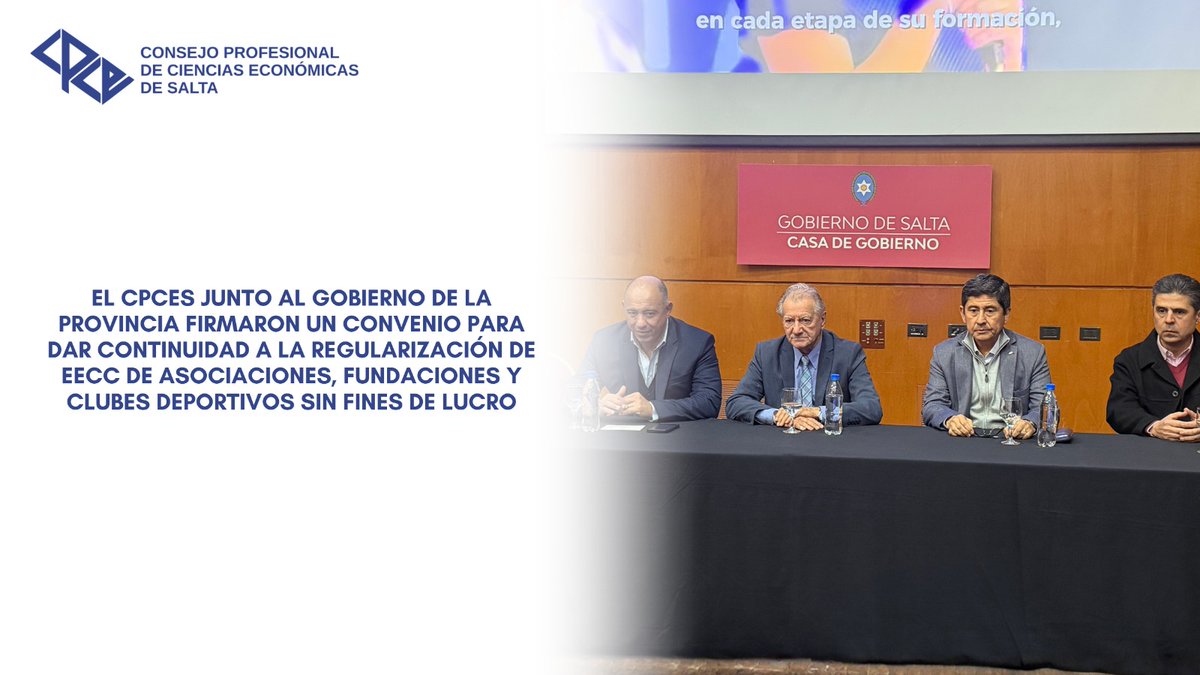 consejosalta's tweet photo. CPCES y Gobierno firmaron un nuevo convenio para dar continuidad al programa de asistencia financiera destinado a la regularización de EECC a instituciones sin fines de lucro. https://t.co/WO6wkd8v9t
