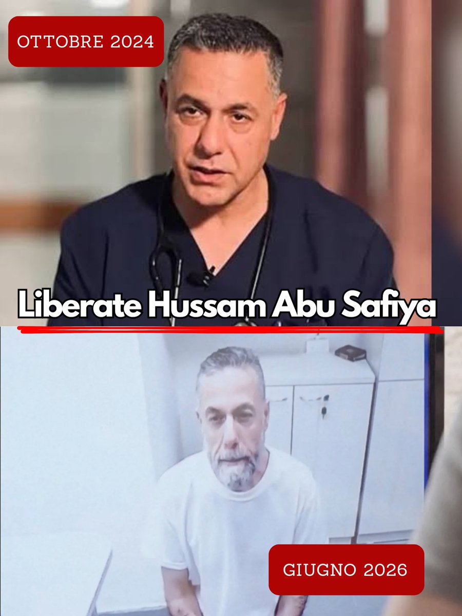 lauraboldrini's tweet photo. Torturato, picchiato, tenuto in catene, arrestato dall'Idf il 27 dicembre 2024 senza un'accusa precisa. Le condizioni del dott. Hussam Abu Safiya, pediatra dell'ospedale Kamal Adwan di Beit Lahia, nella Striscia di Gaza, sono drammatiche. 

Con Abu Safiya furono arrestate altre 350 persone tra personale medico e pazienti dell'ospedale e per la loro liberazione sono stati fatti molti appelli a livello internazionale.

Le immagini che lo ritraggono con i segni dei maltrattamenti hanno fatto il giro del mondo rendendolo uno dei simboli delle condizioni disumane in cui le autorità israeliane tengono i detenuti palestinesi. 

Diverse organizzazioni per i diritti umani, oltre all'Onu, denunciano il trattamento degradante riservato ai prigionieri palestinesi rinchiusi nelle prigioni israeliane in base alla legge cosiddetta sui “combattenti illegali” che consente la detenzione a tempo indeterminato senza alcuna formale incriminazione. 

È l'ennesimo orrore davanti al quale non possiamo restare in silenzio.

Ho presentato una interrogazione al ministro Tajani perché faccia pressione sul governo israeliano e si adoperi nelle sedi europee e internazionali per la liberazione immediata di Abu Safiya, di tutto il personale medico e sanitario detenuto e dei prigionieri politici palestinesi che si trovano nelle stesse deprecabili condizioni in violazione del rispetto dei loro diritti.
