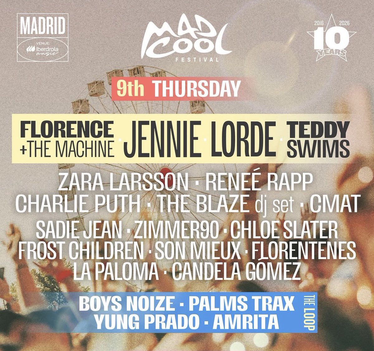 tipsyseok's tweet photo. ‼️Selling my #MadCoolFestival Day tickets for July 9, Thursday! 💛 with wristbands!! 

headlined by #JENNIE #florenceandthemachine #Lorde #ZaraLarsson 

I have 2 tickets for €85 each!! (retail price €95)

DM for info ✨ https://t.co/dEO66UHQAm