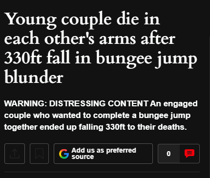 _Perspex's tweet photo. forever vindicated in my "i'm not doing that, that's a stupid way to die" view of bunjee jumping https://t.co/vE9paQCh58