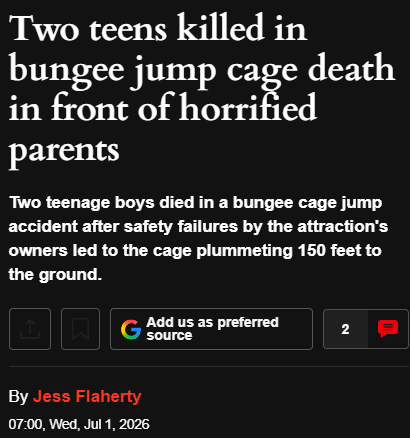 _Perspex's tweet photo. forever vindicated in my "i'm not doing that, that's a stupid way to die" view of bunjee jumping https://t.co/vE9paQCh58