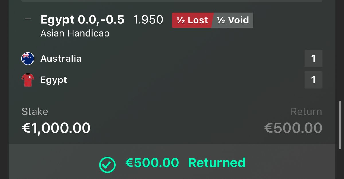 betinum's tweet photo. WE DID IT AGAIN!

3 times in a row we have 3/4 wins.

✅ Colombia Over Shots vs Ghana @ 1.83
✅ Morocco to win vs Canada @ 1.80
✅ Brazil vs Norway – BTTS @ 1.66
🔄❌ Australia vs Egypt -0.25 AH @ 1.95

32 bets in total for the World Cup here.
26% ROI. https://t.co/Gc1a0scPEY