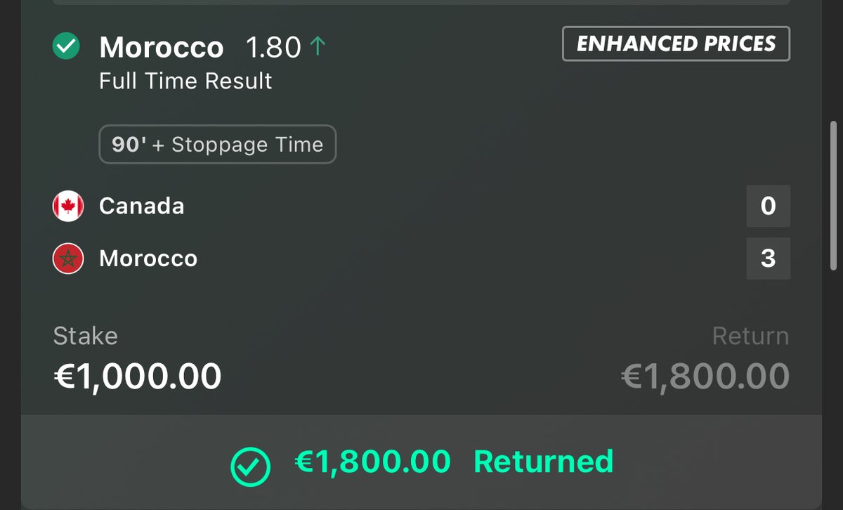 betinum's tweet photo. WE DID IT AGAIN!

3 times in a row we have 3/4 wins.

✅ Colombia Over Shots vs Ghana @ 1.83
✅ Morocco to win vs Canada @ 1.80
✅ Brazil vs Norway – BTTS @ 1.66
🔄❌ Australia vs Egypt -0.25 AH @ 1.95

32 bets in total for the World Cup here.
26% ROI. https://t.co/Gc1a0scPEY