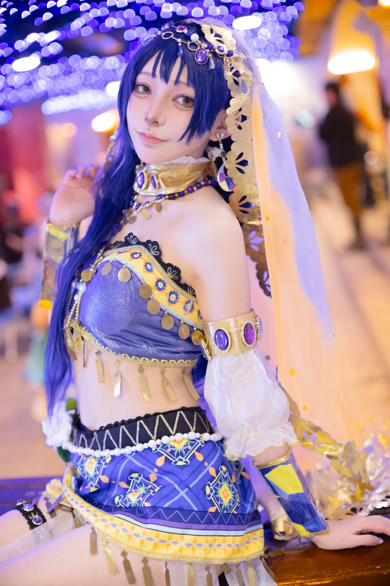 mayoimayomayori's tweet photo. 【Cosplay コスプレ
                 6.27 ラグコス】

.・。.・゜✭・.・✫・゜.・。.・゜✭
                  ラブライブ 
　　　       園田海未 🏹
　　　   踊り子編 覚醒後
˖ .・。.・゜✭・.・✫・゜.・。.・゜✭

photo→@morinojou 

 #ラグコス2026 https://t.co/sn3gvuB6Vg