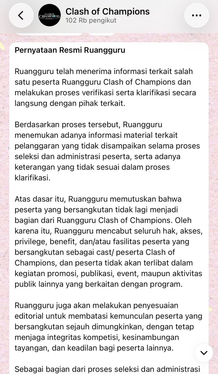 madebyshunda's tweet photo. Ternyata COC season 3 beneran plot twist. Kali ini ruangguru kecolongan…😭 ternyata Ghaza ini pelaku KS😩

Akhirnya Ruangguru langsung ngecut yang bersangkutan. Screen time di youtube juga sepertinya bagian dia ini banyak dicut. https://t.co/jLX2DGZpxD