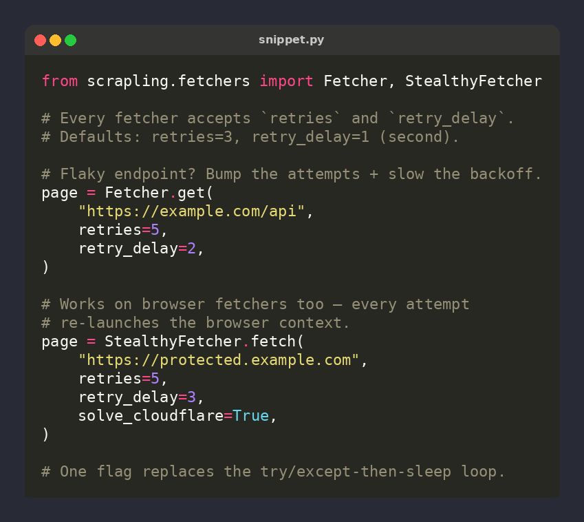 Scrapling_dev tweet picture