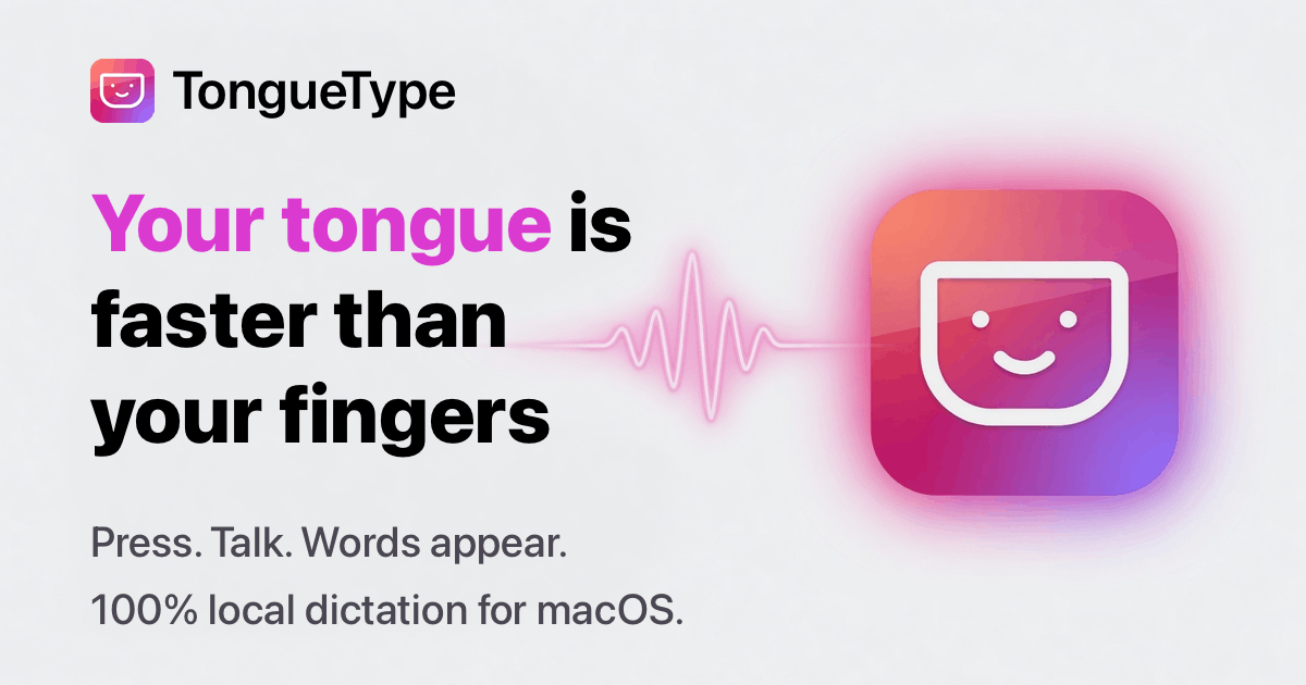 firstlaunch_'s tweet photo. We have a new entry on our platform!  

Discover TongueType for macOS – local dictation for macOS without the subscription.  

Lifetime deal – Save 50% for a limited time on First Launch.  

#firstlaunch #productivity #writingassistants https://t.co/45QAd1oDf3
