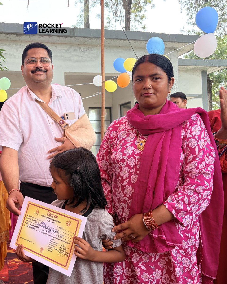 learning_rocket's tweet photo. Recently, we celebrated another joyful #ECCEDay centred around the theme "Rachnatmak Kala evam Craft," bringing together children, parents, community members, partner organisations, and government stakeholders for a vibrant Bal Mela.
The day was filled with #creative, play-based activities that showcased how art and craft can spark curiosity, imagination, and joyful learning in young children. A special highlight was the distribution of #Vidyarambh Certificates, celebrating the beginning of many children's learning journeys.
This celebration shows when parents actively participate in their children's early learning, it creates a stronger foundation for lifelong growth, development and strong emotional bond between the two.
Swipe through to get a glance of bal mela and be a part of the change #RocketLearning bringing into the lives of children.
#RocketLearning #EarlyEducationForAll #ECCE #BalMela #Vidyarambh #Dehradun #Uttarakhand