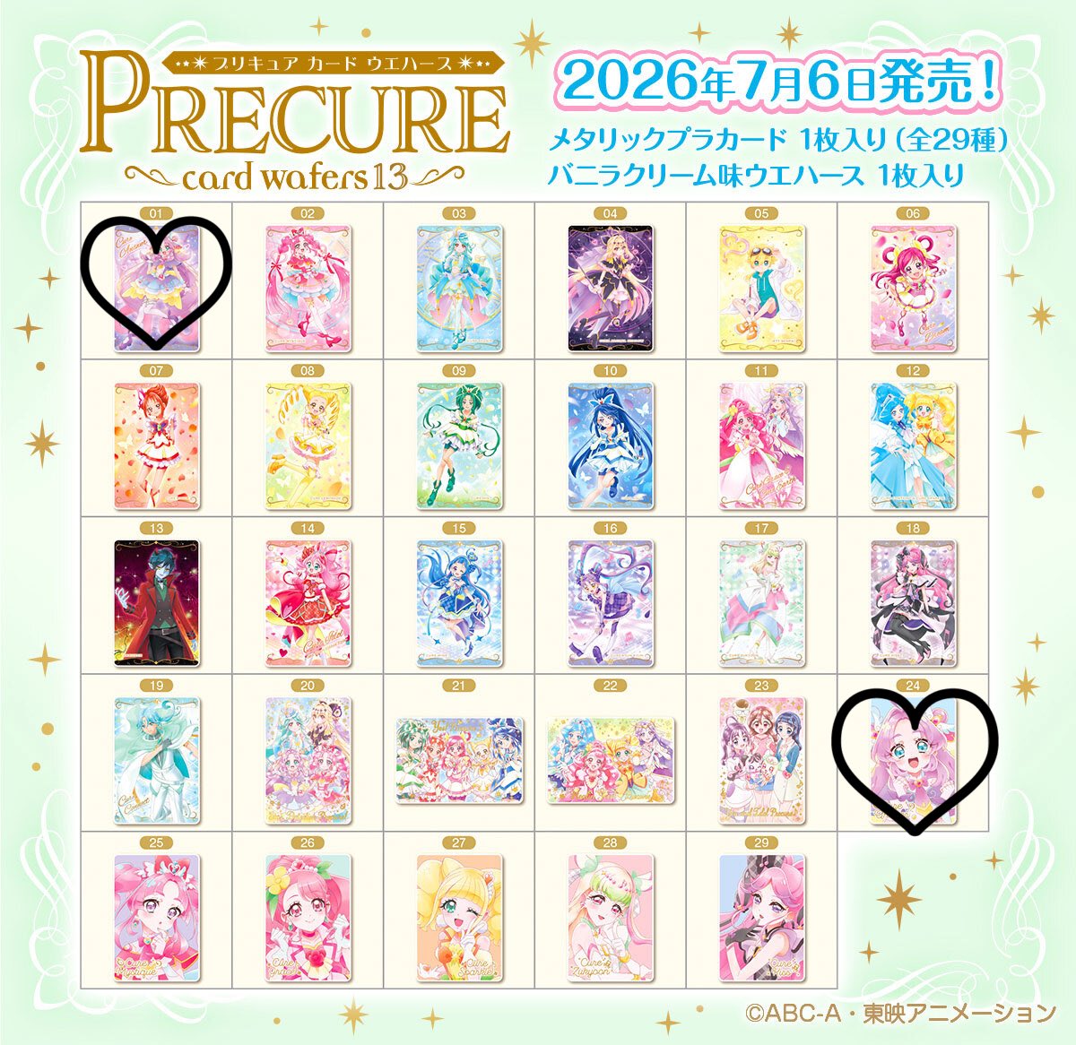 hqwbkp's tweet photo. 【交換】
プリキュア カード ウエハース13

譲)キッス、スパークル、ミスティック、アルカナ・シャドウ、ジェット先輩、ドリーム、ルージュ、アクア、グレース&amp;アース、ダルイゼン、アイドル、ウインク2、キュンキュン、コネクト、Yes!プリキュア5、
ヒーリングっど

求)HR アンサー、SR アンサー

→ https://t.co/3pS2VC3uU0