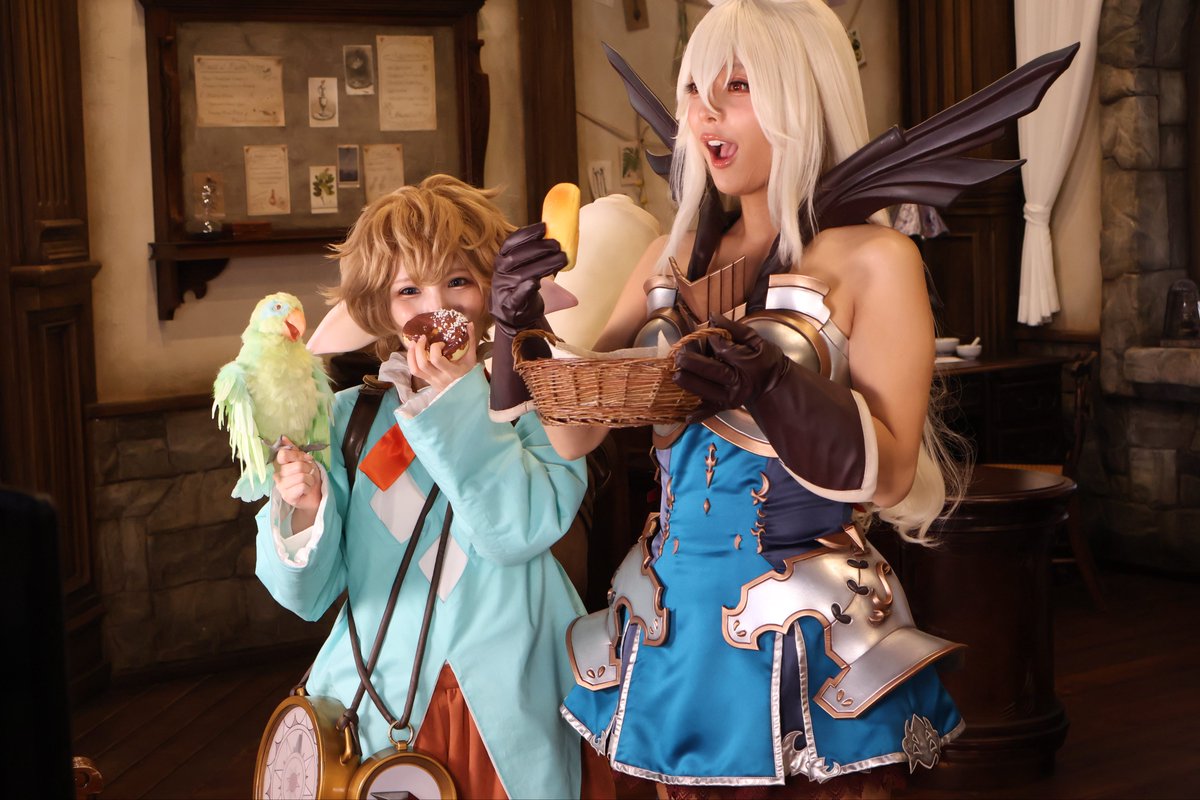 dsbrgame's tweet photo. もぐもぐシェロちゃんとゾーイ、かわいいねえ　#グラブルEXフェス2026 https://t.co/9J436Zl49F
