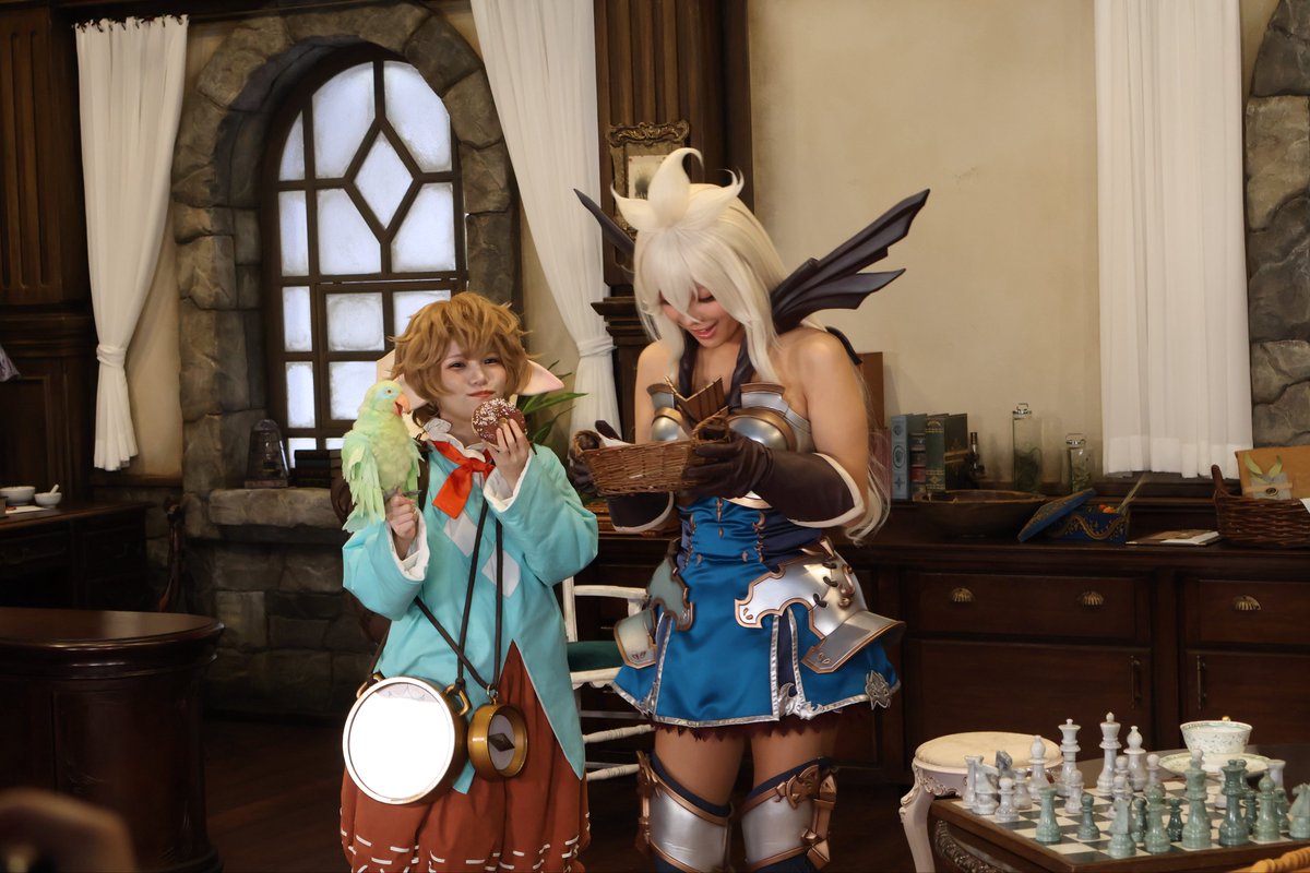 dsbrgame's tweet photo. もぐもぐシェロちゃんとゾーイ、かわいいねえ　#グラブルEXフェス2026 https://t.co/9J436Zl49F