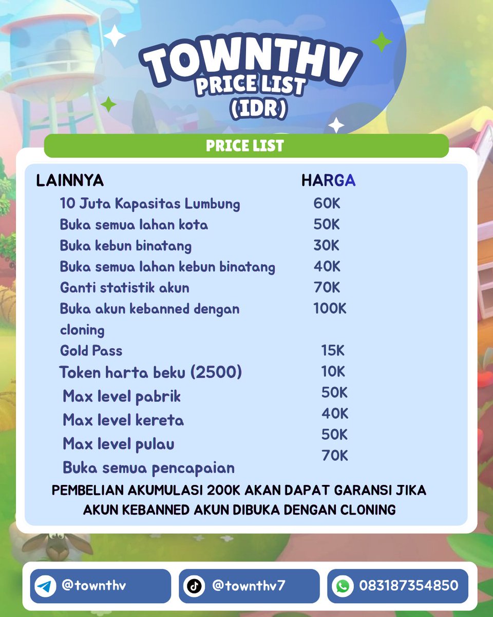 7Hayirtif's tweet photo. Open top up township. Testi bisa cek di pinned yaa💕

#zonauang #zonajajan https://t.co/aJOLEcObA7