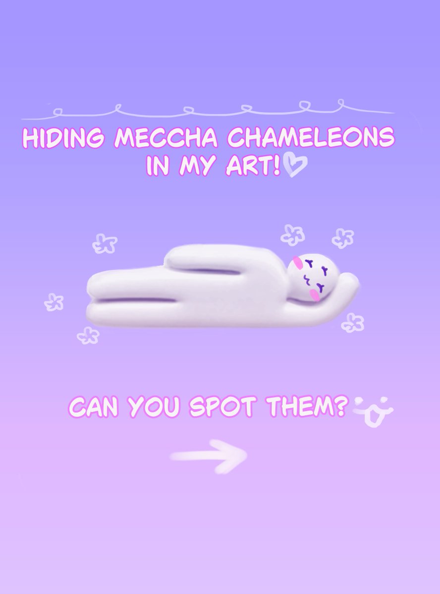 irareverie's tweet photo. hiding meccha chameleons in my art! try to find them all 🩷

easy version! https://t.co/Lsu9RWycE4