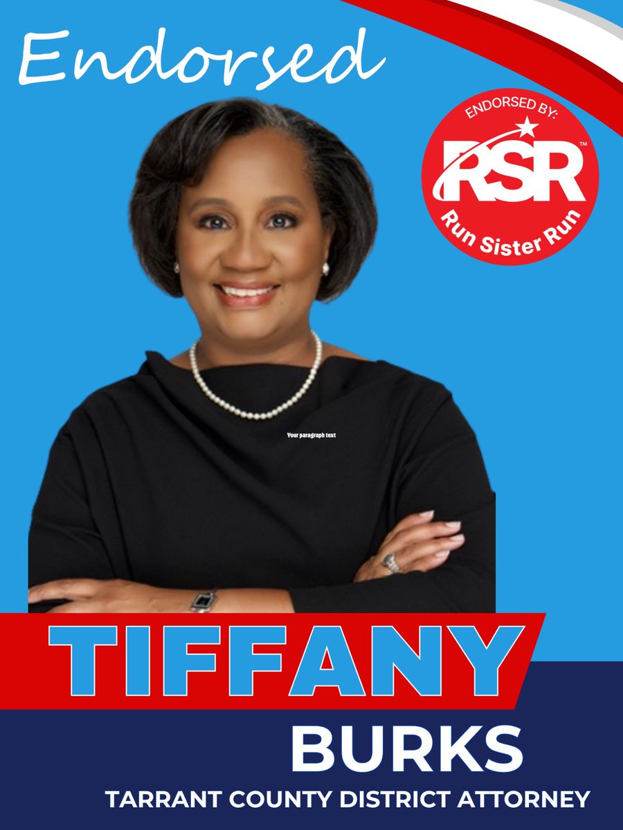 TiffanyForDA's tweet photo. 🚨 BIG NEWS: I’m proud to be endorsed by @RunSisterRun!
They back women who are ready to lead — and I am ready.
Running for DA to fight for justice, accountability & our community.
Change happens when women run. Let’s go. 💪
#RunSisterRun #WomenLead #TiffanyBurksForDA https://t.co/zE1IvUVM83
