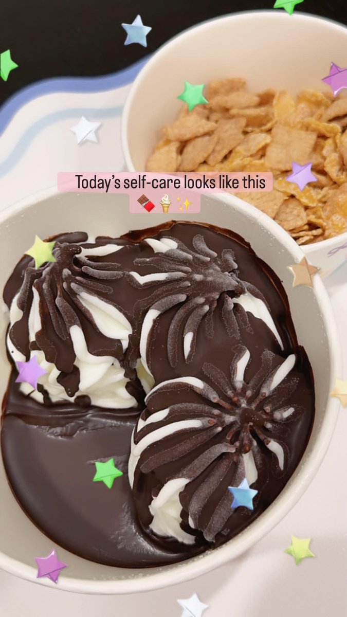 jesseeca_syj's tweet photo. Today' S self-care looks like this 🍫🍦✨ https://t.co/RgZFluIWIG