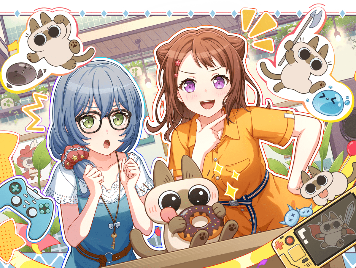 anonsbelle's tweet photo. Azuki collabo cards HQ #バンドリ https://t.co/WRjBUd1rIZ