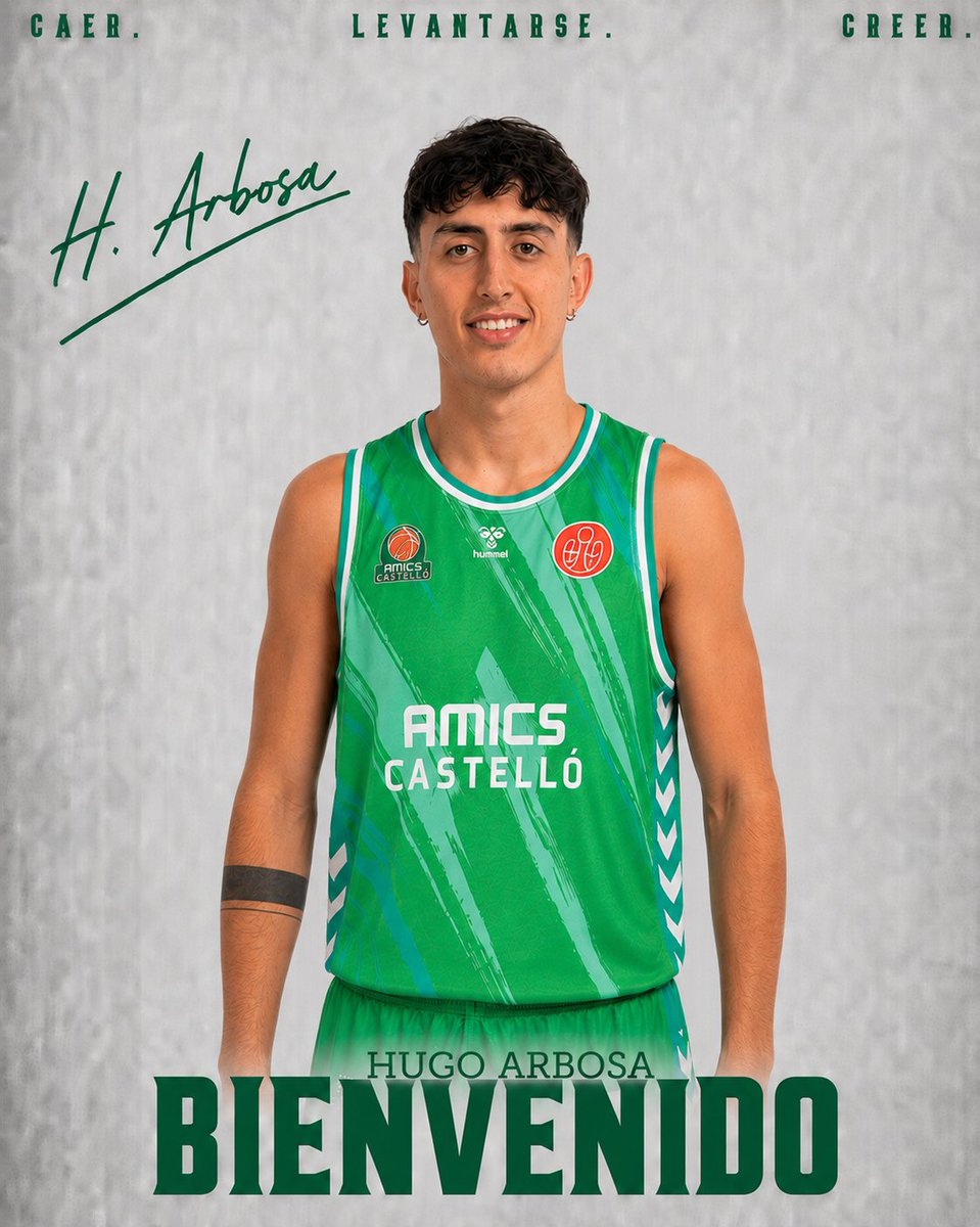 amics_castello's tweet photo. 🟢⚪️𝗢𝗙𝗜𝗖𝗜𝗔𝗟 | Hugo Arbosa, versatilidad y proyección para el Amics Castelló.

Empieza una nueva historia. ¡Bienvenido Hugo! 🙌

📲Más información en web: https://t.co/3bJzSUFZp8

#CAER.
#LEVANTARSE.
#CREER. https://t.co/eDxb8qvoIH