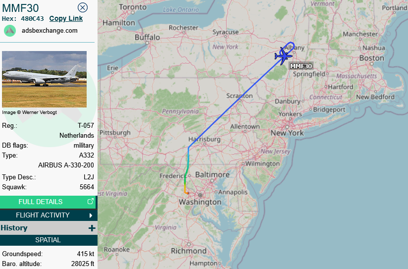 SirListenalot's tweet photo. MMU #A332 #480C43 #MMF30 holding over ALB (Albany), waiting for #EUFI #GAFB32 out of Atlantic City, which just received clearance to ETNN (Nörvenich) via BRIGS Q439 SARDI - CCC - BDR V847 CANAN - ALB https://t.co/Aokbpz4fd0