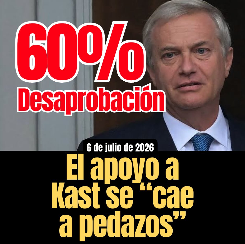 Radar_C_L's tweet photo. La corbata ya no le ayuda: Kast 60% desaprobación https://t.co/qp3HNoRy3m