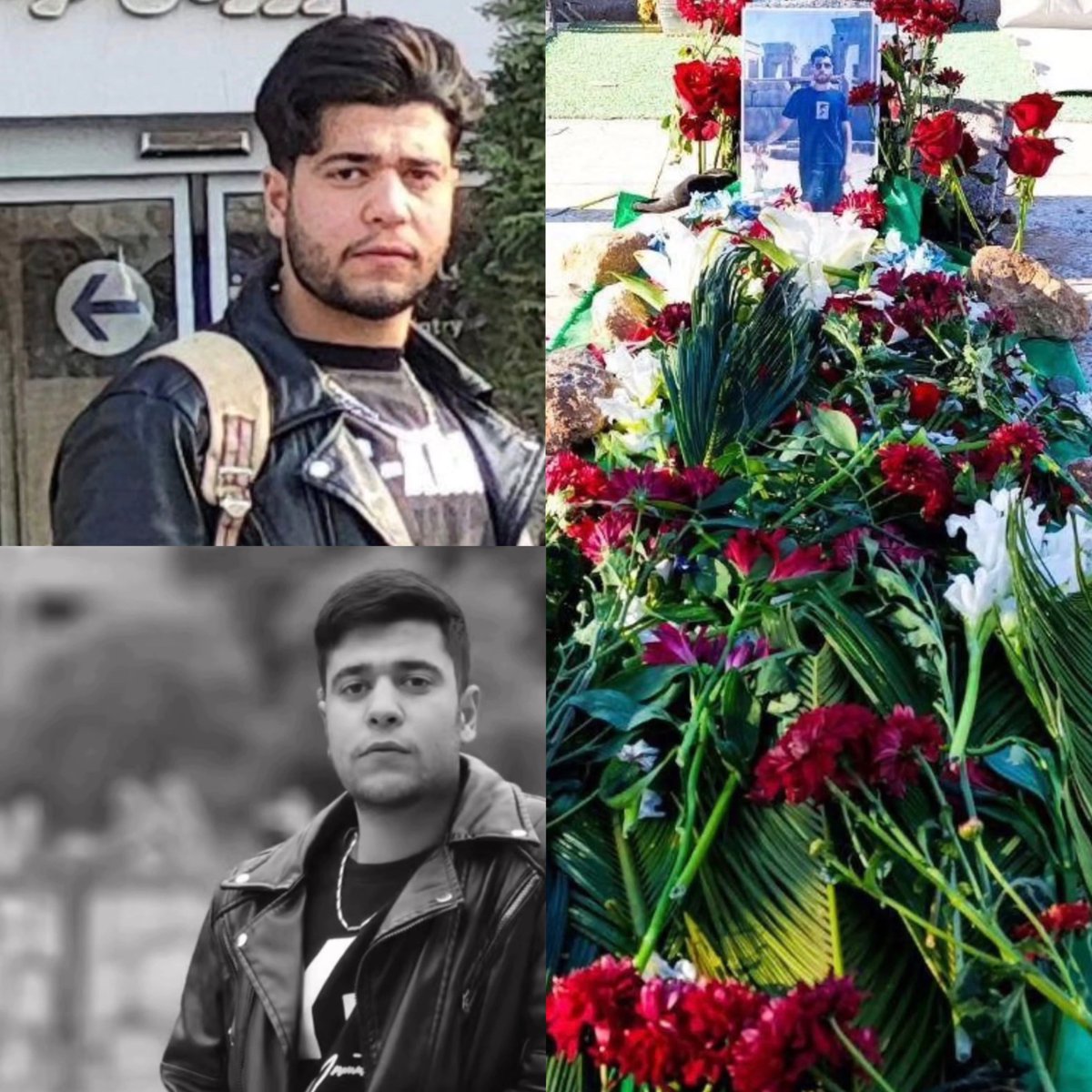 yaroomanian's tweet photo. “Please, for God’s sake, don’t shoot.”

Those were Alireza Mousavi’s last words to Islamic Republic Forces.

He was 23 years old.

On the evening of January 20, in Fooladshahr, Isfahan, he was surrounded by regime forces.

Terrified, he sat down on the ground and pulled the hood of his jacket over his head.

He wasn’t attacking anyone.
He begged them not to shoot.

They pressed a shotgun against his lower back, and pulled the trigger.

Around 50 pellets tore through his body.

Several struck his heart and spinal cord.

He bled to death where he fell.

His body wasn’t returned to his family until six days later, and he was buried under heavy security.

He begged for his life.

They executed him anyway.

#IranMassacre‌ 
#KingRezaPahlavi‌ForIran 
#جاویدشاه