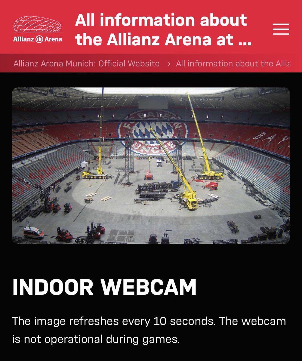 sunflowercharts's tweet photo. รับชมการติดตั้งเวที @BTS_twt BTS WORLD TOUR ‘ARIRANG’ IN MUNICH ส่งตรงจาก Allianz Arena เมืองมิวนิก ประเทศเยอรมนี โดยมีกำหนดการจัดคอนเสิร์ตในวันที่ 11-12 ก.ค. นี้ ตามเวลาท้องถิ่น

* กล้อง webcam อัปเดตภาพทุก 10 วินาที

🔗 https://t.co/aHmnRwHG40

#BTS_WORLDTOUR_ARIRANG_MUNICH https://t.co/h64Kc55c6e