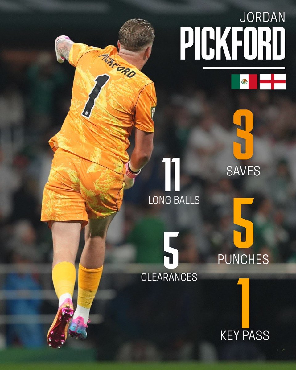 Everton's tweet photo. Peak Pickford. 🗻
 
Our No.1 put on a goalkeeping masterclass at high altitude in Mexico City. 🇲🇽 https://t.co/Ibmx8bLM43