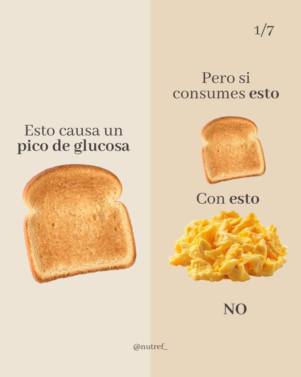 RiqProposito's tweet photo. Los carbohidratos no son el problema 🍞🍌🍚

Agregar proteína, fibra o grasas saludables puede ayudar a que la glucosa aumente de forma más gradual, mejorar la saciedad y mantener tu energía más estable. 🧵 https://t.co/QiNJ7w3biw