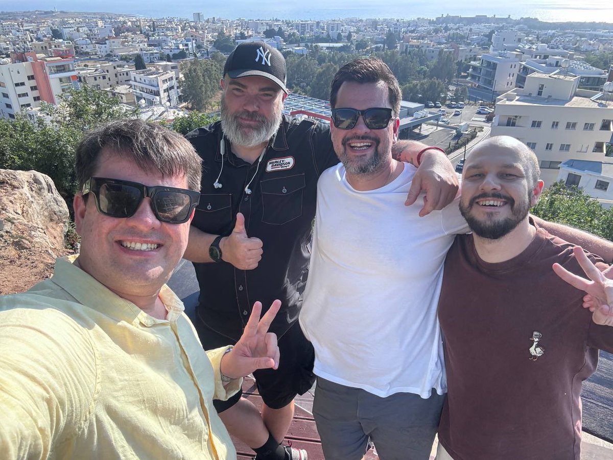 GEMCapitalCY's tweet photo. Studio42 and GEM Capital meetup in Paphos 🇨🇾

It was a pleasure catching up with our good friend Aleksandr Bogdanov, CEO of Studio42, to exchange updates, discuss the current state of the market, and, naturally, our plans for world domination 😁❤️ https://t.co/POD9ZCb8Pk