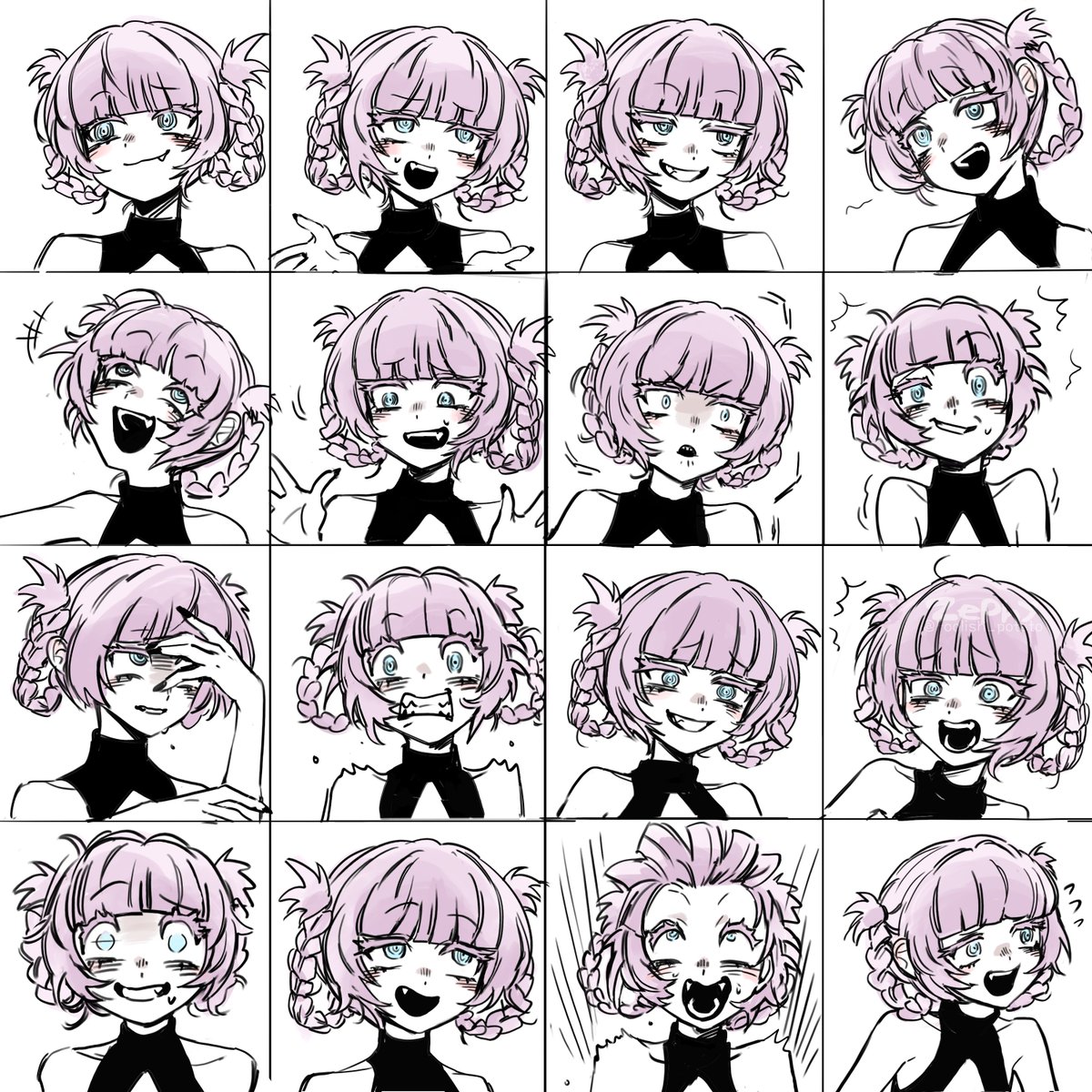 Foolish_potato_'s tweet photo. Facial drawing practice https://t.co/KUgH4TicYo