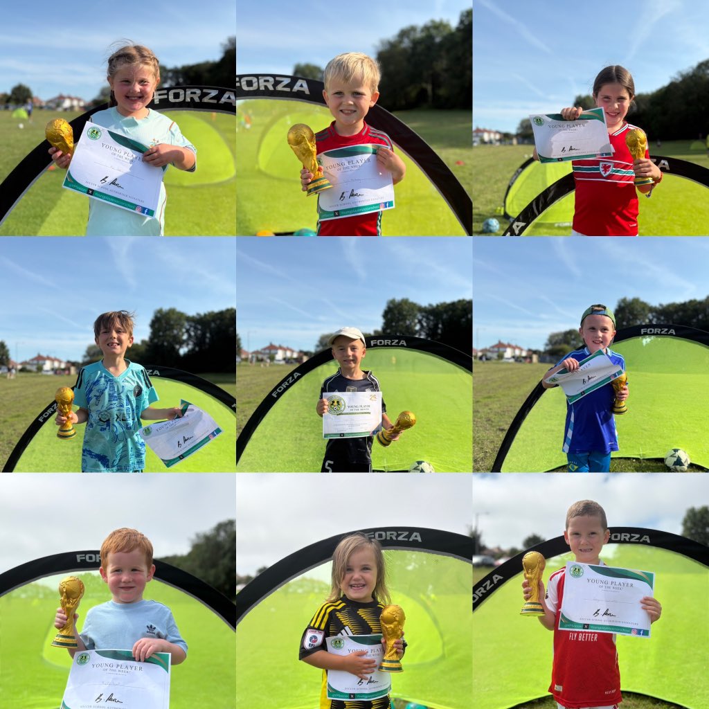 YPSoccer's tweet photo. ⚽️💛💚 Porthcawl - Young Players of The Week! @YPSoccer #ypsoccer #porthcawl #bridgend https://t.co/4Lf5CzITDV