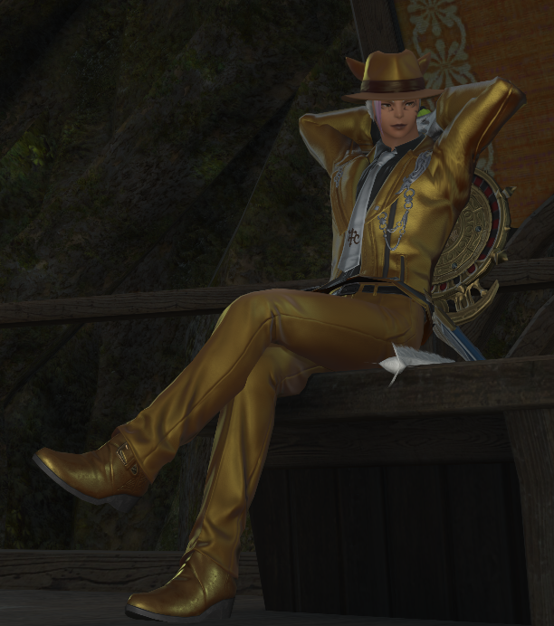 AMurderousDuck's tweet photo. Finally started leveling Astrologian and I decided to go with a more "gambler" themed glam. I think I'm managing to make each glam feel unique so far :3

#ff14 #ffxiv https://t.co/M9bzBu7rml