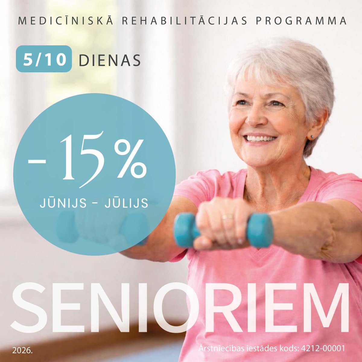 RehLigatne's tweet photo. 🌿 ATGŪSTI SPĒKUS UN KUSTĪBU BRĪVĪBU !

Vēl visu jūliju 5 vai 10 dienu programmai “SENIORIEM” -15%!

Piesakies jau šodien!

📞 +371 6416 1917 | +371 2643 1450

🌐https://t.co/9YfpWo8Fac
Ārstniecības iestādes kods: 4212-00001 https://t.co/kjwg2yvEuR