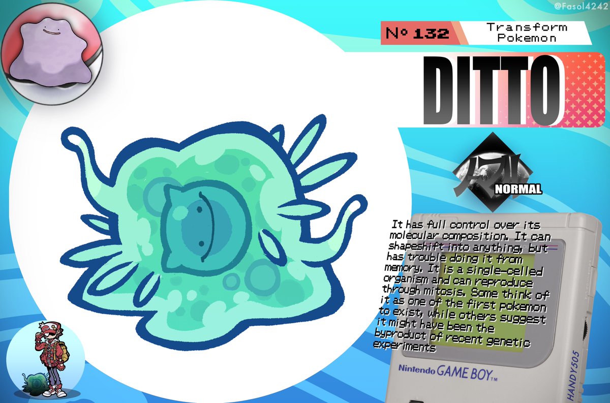 Fasol4242's tweet photo. POKEMON REDESIGN:
132 - Ditto https://t.co/kbZv58splE