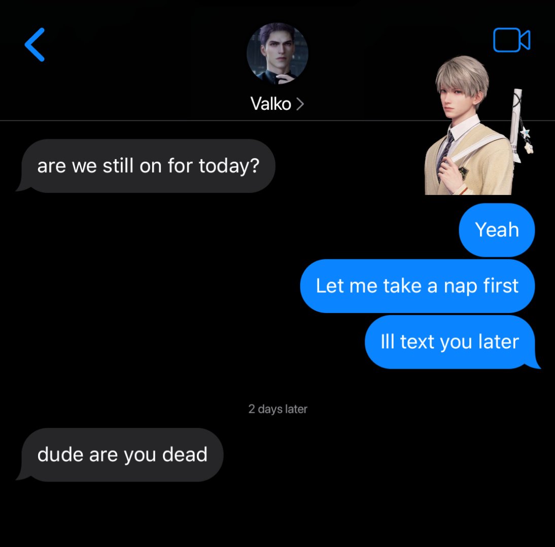catastyph's tweet photo. xavier forgot to tell valko that its a long nap https://t.co/uc9UXTJwKo